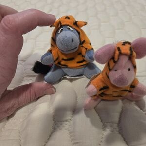 2 Mini Tigger The Movie McDonald's Plushes Eeyore & Piglet Collectables